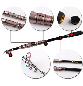 <span class=keywords><strong>Caña</strong></span> de pescar giratoria telescópica de fibra de carbono, alta calidad, potencia - Product Image 5
