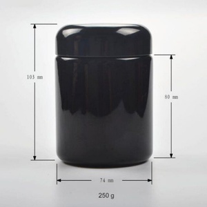 Trending 5g 10g 15g 30g 50g 100g 120g Dark Violet Wide Mouth Glass Cream Jar for Cosmetics Cream - Product Image 6