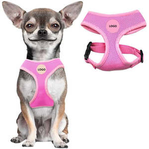 Komfortables Kleines & Mittleres Hundeleinen-Geschirr mit Polyester-Karomuster Personalisiertes Anti-Zug-Design - Product Image 1