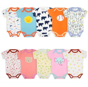 Infant clothing baby romper cotton baby summer clothing 5 pieces set baby jumpsuit