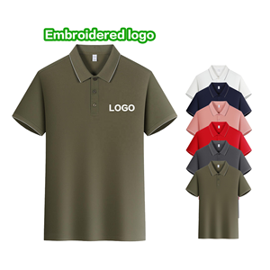 Chemises polo pour hommes OEM/ODM d'été, impression de <span class=keywords><strong>logo</strong></span> personnalisé, couleur et matière au choix, t-shirt unisexe à col rond, chemises polo pour hommes en gros - Product Image 1