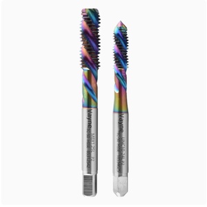 Tarauds et matrices à cannelures en spirale UNC <span class=keywords><strong>UNF</strong></span> UNS 10-32 <span class=keywords><strong>1</strong></span>/4 3/8 <span class=keywords><strong>2</strong></span>-56 4-40 8-32 10-24 7/16 <span class=keywords><strong>1</strong></span>/<span class=keywords><strong>2</strong></span> 3/4 Tarauds à filetage TC50-Coating pour l'aluminium <span class=keywords><strong>1</strong></span> pièce - Product Image 1
