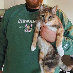 <span class=keywords><strong>Sudadera</strong></span> de cara de <span class=keywords><strong>gato</strong></span> Varsity ecológica transpirable personalizada bordada 3D perfecto regalo personalizado amantes de los gatos Primavera Verano - Product Image 6