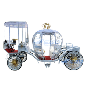 Vehículo de Transporte Turístico Especial, Carruaje Eléctrico con Forma de Calabaza/Carroza con Caballo Blanco/Carreta con Caballo para Bodas y Turismo - Product Image 1
