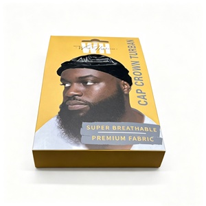 Boîtes de vente au <span class=keywords><strong>d</strong></span>étail personnalisées de luxe écologiques imprimées avec trou de suspension, emballage <span class=keywords><strong>en</strong></span> papier kraft pour turbans et foulards - Product Image 5