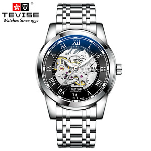 high quality Waterproof men's fully automatic business mechanical <b>watch</b> with large dial and luminous steel strap fashion <b>watch</b> - Product Image 4