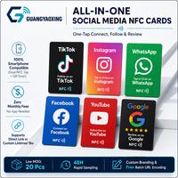 Carte NFC 213 étanche en acrylique, mini-étiquette 13,56 MHz, plaque à tapoter pour restaurants, cafés, hôtels