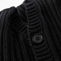 Cardigan sur mesure pour femme, court, oversize, en tricot côtelé épais, col en V, boutonné, manches chauve-souris, en nylon et coton, OEM, vente en gros, commande en gros