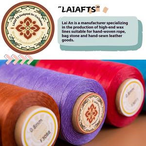 Fascia alta 0.8mm <span class=keywords><strong>100</strong></span>% poliestere linea di cera piatta vendita a caldo intrecciata a mano filo ricco di cera per maglieria - Product Image 1