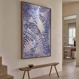 Arte Mural Texturizado Wabi Sabi, Pintura al Óleo en Relieve 3D Hecha a Mano y Enmarcada sobre Lienzo, Decoración Minimalista para Pared, Pintura Moderna para Sala de Estar - Product Image 1