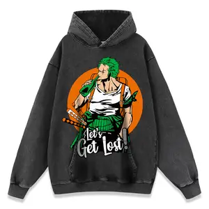 Alta calidad 420g personalizado Streetwear Vintage pesado de gran tamaño ácido lavado sudaderas con capucha para Unisex