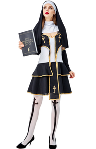 Disfraz Sexy <span class=keywords><strong>de</strong></span> Monja para Mujer, Disfraz Travieso para Adultos, Disfraz Atrevido para Halloween - Product Image 3