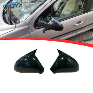 Coque de rétroviseur de voiture Noir brillant Aspect fibre de carbone Style corne Coque de rétroviseur pour <span class=keywords><strong>Peugeot</strong></span> <span class=keywords><strong>207</strong></span> - Product Image 1