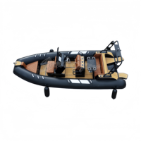 Yacht de luxe de 19 pieds, coque semi-rigide en aluminium, bateau pneumatique Rib580, bateau de patrouille à vendre