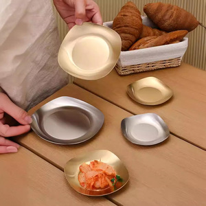 Stainless Steel <b>Sauce</b> Dish Square 304 Kimchi Plate For Restaurant Hotel Party Use - Product Image 3