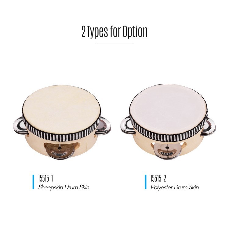Tambourin En Bois 8 Pouces Avec Marteau - Instrument De Musique Portable Pour Enfants Et Fêtes