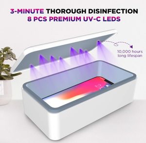 Stérilisateur ultra-puissant à 8 <span class=keywords><strong>UV</strong></span>-C, boîte <span class=keywords><strong>de</strong></span> désinfection <span class=keywords><strong>sans</strong></span> <span class=keywords><strong>fil</strong></span> pour usage domestique, brosse à dents, outils pour ongles, bijoux, etc. - Product Image 5