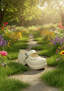 Zoccoli con perle stile Mary Jane per donne e ragazze, estivi, morbidi, leggeri, taglia 25, fodera in EVA, punta chiusa, slip-on. - Product Image 2