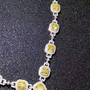 SGARIT الفاخرة مجوهرات الزفاف الاشتباك الحقيقي عقد ألماس 18k الذهب 5.25ct الأصفر الطبيعي عقد ألماس مجموعة - Product Image 3