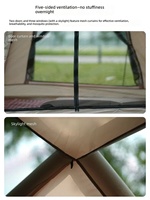 Tente gonflable portable de luxe entièrement automatique en tissu Oxford, 4 saisons, pour camping extérieur, protection solaire, résistante au froid, installation facile, pour la famille