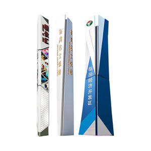 Letrero Guía Grande para Exteriores, Estilo Chino, Iluminado, de Acero Inoxidable, para Estacionamiento y Compras, con Diseño de Fortaleza Espiritual - Product Image 5