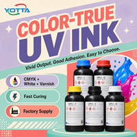 Encre UV rigide pour tête d'impression Ricoh Gen5 Gen6 CMYK Blanc Vernis pour carrelage céramique, panneau PVC, verre et acrylique