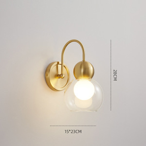 โคมไฟติดผนังทองแดงแท้สไตล์มินิมอลระดับไฮเอนด์ สำหรับบ้าน แสงไฟหรูหรา ดีไซน์ศิลปะ เหมาะสำหรับห้องนอน บันได ห้องโถงทางเข้า - Product Image 6