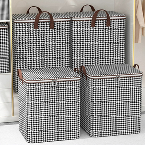 Classic Durable <strong>Large</strong> Capacity Waterproof <strong>Storage</strong> <strong>Bag</strong> for Home Dormitory Sturdy Quilt Clothes Organizer Reusable for Moving - Product Image 1