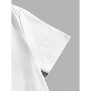 Conjunto de 2 piezas FOXA para hombre: camiseta con estampado tropical y pantalones cortos con cordón, talla grande, ropa de vacaciones, algodón transpirable - Product Image 3