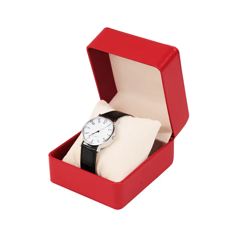 Yeni varış PU deri izle kutusu lüks kılıfları üretici OEM ODM tek özel logolu saat kutu