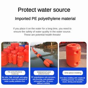 Boya cilíndrica flotante de plástico respetuosa con el medio ambiente Vicking, pontón flotante, boyas marinas, barrera de agua - Product Image 4