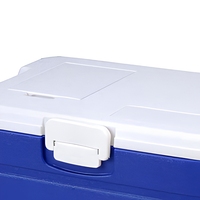 Glacière isotherme 30L en EPS, portable, pour camping, bleu et blanc