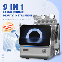 Appareil d'analyse cutanée et de microdermabrasion 8 en 1, élimination des points noirs, nettoyage en profondeur, dermabrasion à l'eau, oxygène H2O2, jet de petites bulles