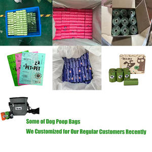 Hochwertige auslaufs ichere Hundekot-Tasche mit individuellem, einfachem Krawatten griff für Katzen und Hundekot knochen und-taschen - Product Image 5