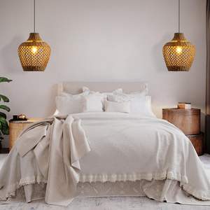 Luminaire suspendu bohème <span class=keywords><strong>chic</strong></span> en rotin tissé à la main en corde de chanvre osier <span class=keywords><strong>lustre</strong></span> de ferme suspendu au plafond pour îlot de cuisine - Product Image 6