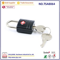 Cadenas TSA8064 sécurisé en métal avec clé, universel et durable, pour bagages de voyage, valises, aéroports et casiers de gym