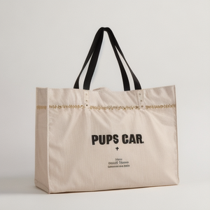 Sac à provisions à poignée non tissé réutilisable écologique avec logo personnalisé toile de taille moyenne impression par transfert de chaleur fermeture personnalisée pour - Product Image 2