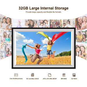 Marco de <span class=keywords><strong>Fotos</strong></span> Digital Inteligente Android con Pantalla Táctil IPS de 10.1 Pulgadas, WiFi, 16 GB de Almacenamiento en Línea, Reproductor de Presentaciones de Video Montable en Pared - Product Image 2