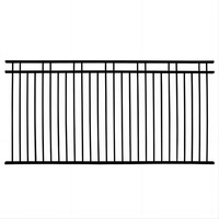 Venta al por mayor galvanizado 6ftx8ft tubo de metal anti-óxido de seguridad valla de acero para piscina paneles al aire libre cerca de hierro superior plana