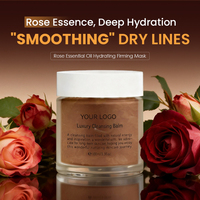 Masque facial en gel de soin à la rose aux herbes, personnalisé OEM, en gros, avec acide hyaluronique pour peaux grasses/tous types de peaux, nourrissant et raffermissant