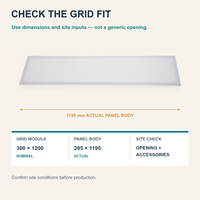 Panneau LED encastré pour grille de plafond 300x1200 40W UGR19 pour l'éclairage de projets