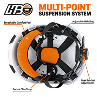 Casque de sécurité anti-choc HBC ANSI Z89.1 TYPE 1 CLASSE C EN397 ABS 20KV avec mousse EPS pour travaux en hauteur, construction et électriciens