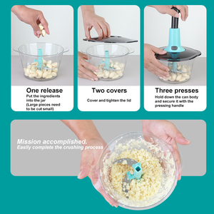 Accessoire de <span class=keywords><strong>cuisine</strong></span> pour la maison : Hachoir à ail manuel en plastique, mixeur rapide pour œufs, hachoir à légumes - Product Image 6