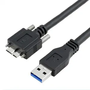 Op Voorraad Usb 3.0 A Male Naar Micro B Male Adapter Kabel Met Vergrendeling Schroeven Voor Harde Schijf