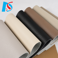Cuir PU avec grain effet soie imperméable, écologique, cuir PU synthétique