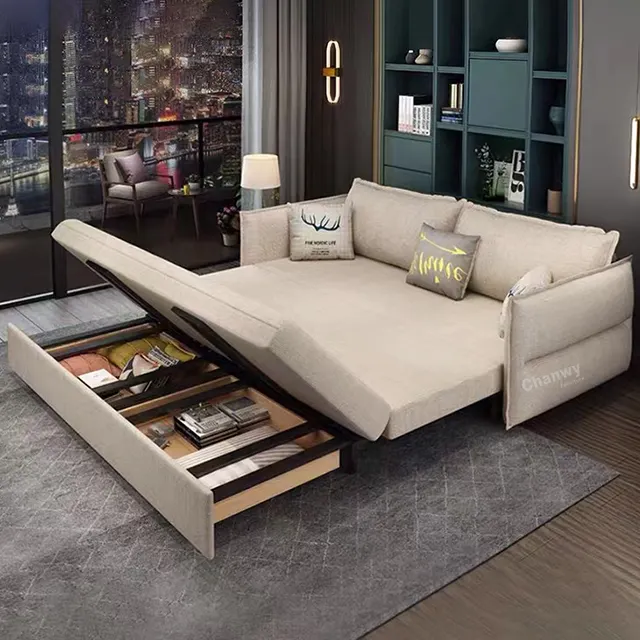 Giường sofa phong cách đơn giản hiện đại có thể gập lại giường có thể thu vào phòng khách giường sofa