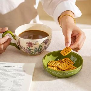 Taza <span class=keywords><strong>de</strong></span> <span class=keywords><strong>Desayuno</strong></span> <span class=keywords><strong>de</strong></span> Cerámica <span class=keywords><strong>de</strong></span> Gran Capacidad <span class=keywords><strong>con</strong></span> Manivela, Estilo Rústico Retro, Taza <span class=keywords><strong>de</strong></span> Café <span class=keywords><strong>con</strong></span> <span class=keywords><strong>Plato</strong></span> y Tapa, Juego <span class=keywords><strong>de</strong></span> <span class=keywords><strong>Tazas</strong></span> para el Hogar, Taza <span class=keywords><strong>de</strong></span> Leche, Regalo Original - Product Image 4