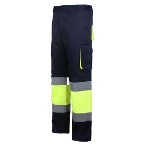 Hi Vis Orange Pantalones Cargo de trabajo con cinta reflectante Pantalones Cargo de trabajo con parche en la rodilla - Product Image 4
