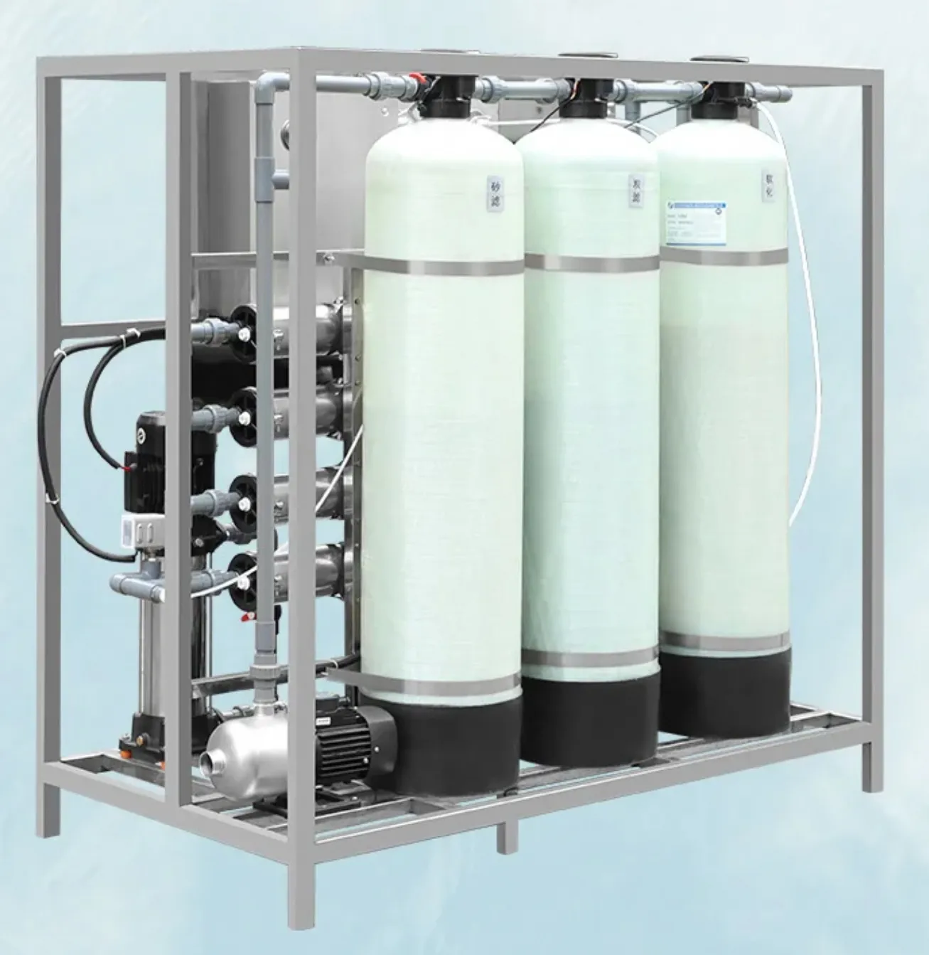 نظام تنقية المياه المعدنية بنظام التناضح بالتناضح، وحدات التناضح العكسي، ماكينة تجارية لمعالجة المياه للشرب