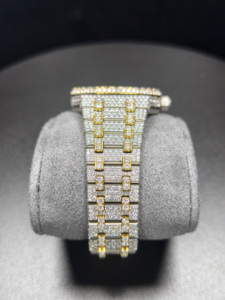 <span class=keywords><strong>Orologio</strong></span> Meccanico di Lusso Stile Hip Hop di Alta Qualità con Lancette Arabe in Oro APT e Moissanite Reale - Product Image 3